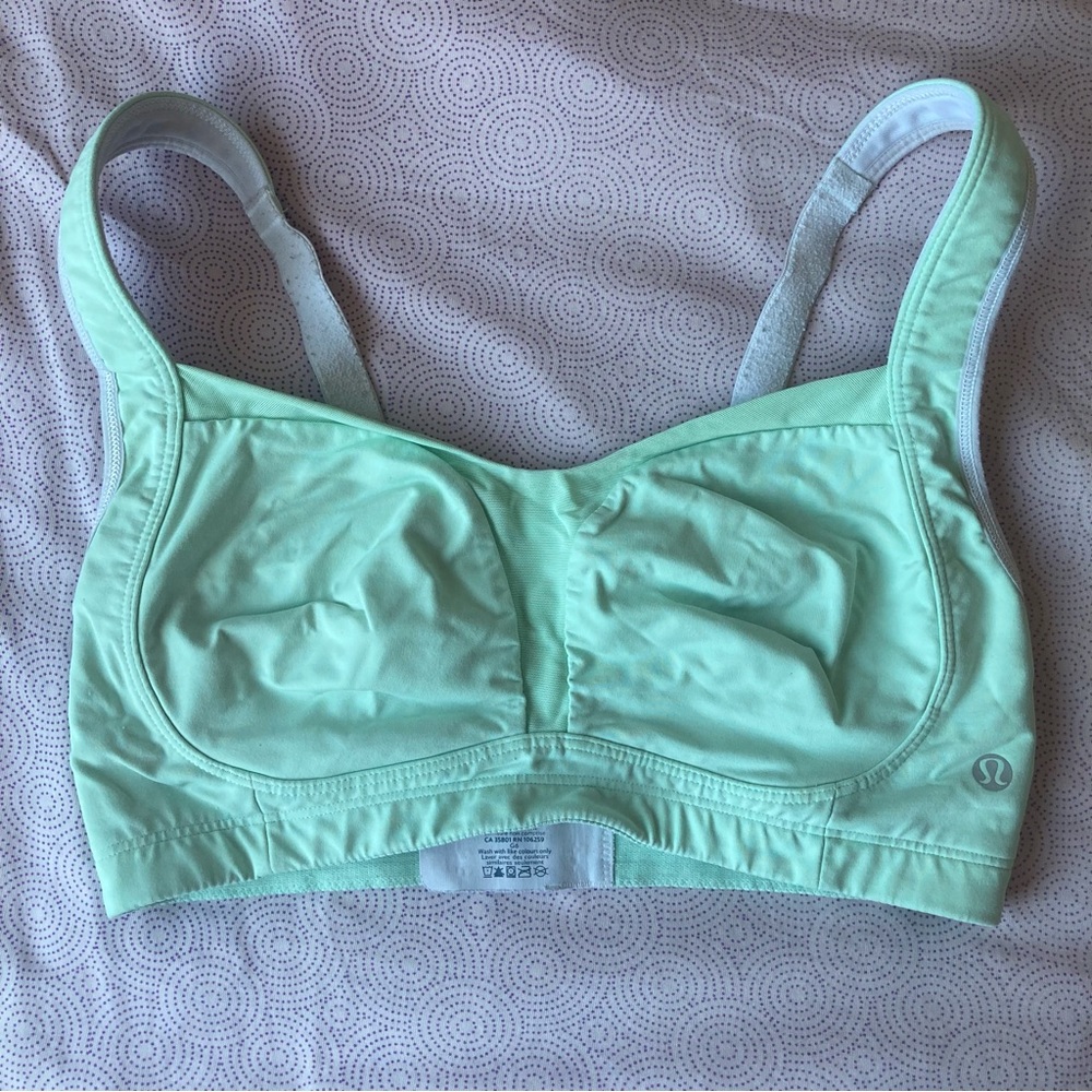 Lululemon mint green TA-TA tamer bra 34DD